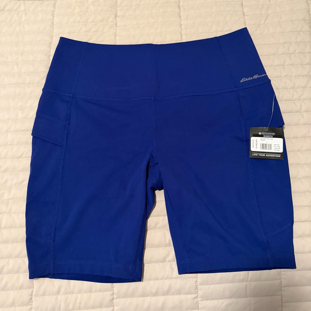 NWT Eddie Bauer Women's Royal Blue/Purple Active Shorts
